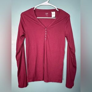 GAP Ribbed V-Neck Henley